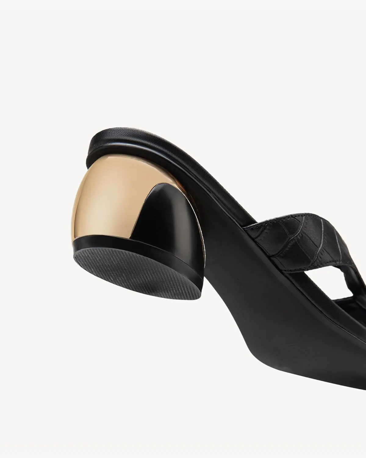 Women's Wide Width Heeled Mules - Round Toe Open-Toe Sandals for Wide Feet, Comfortable Slip-On Dressy Shoes