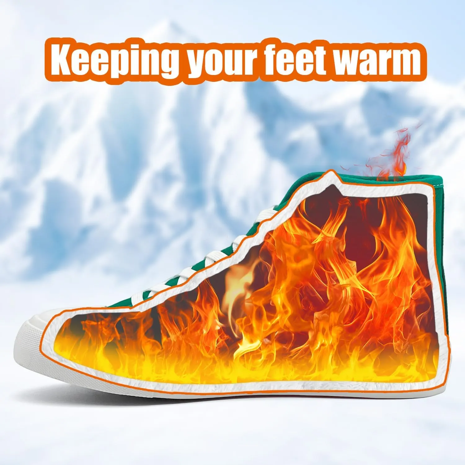 Womens Winter Snow Boots High Top Warm Canvas with Fur Lined Ankle Winter Sneakers