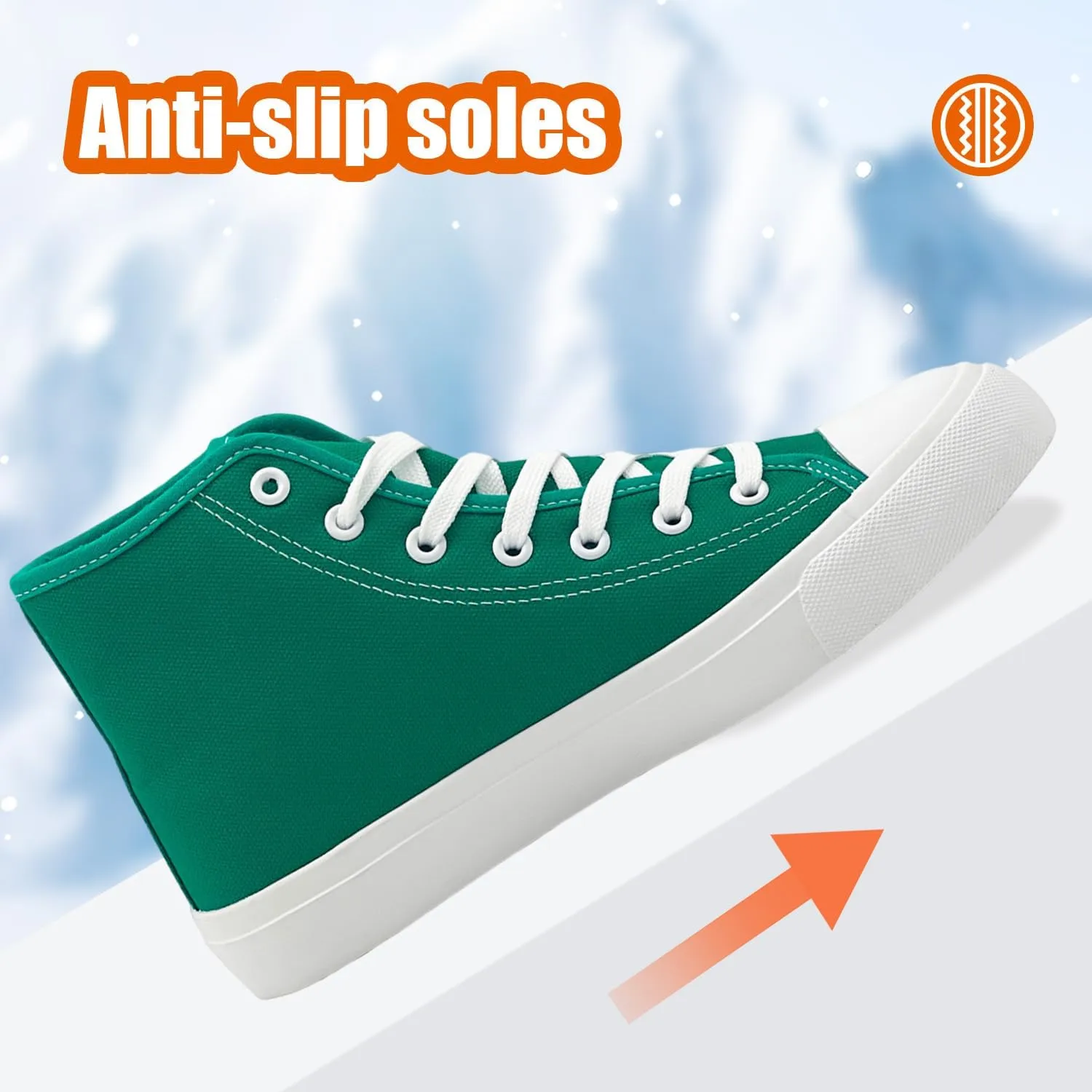 Womens Winter Snow Boots High Top Warm Canvas with Fur Lined Ankle Winter Sneakers