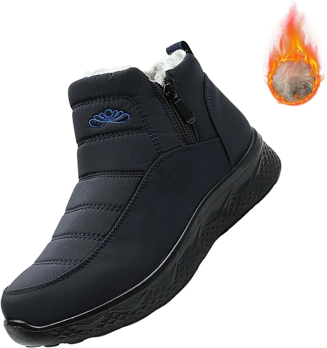 Womens Winter Snow Boots Women Ankle Booties Warm Fu𝐫 Lined 𝐖aterproof Insulated Slip On Outdoor Shoes