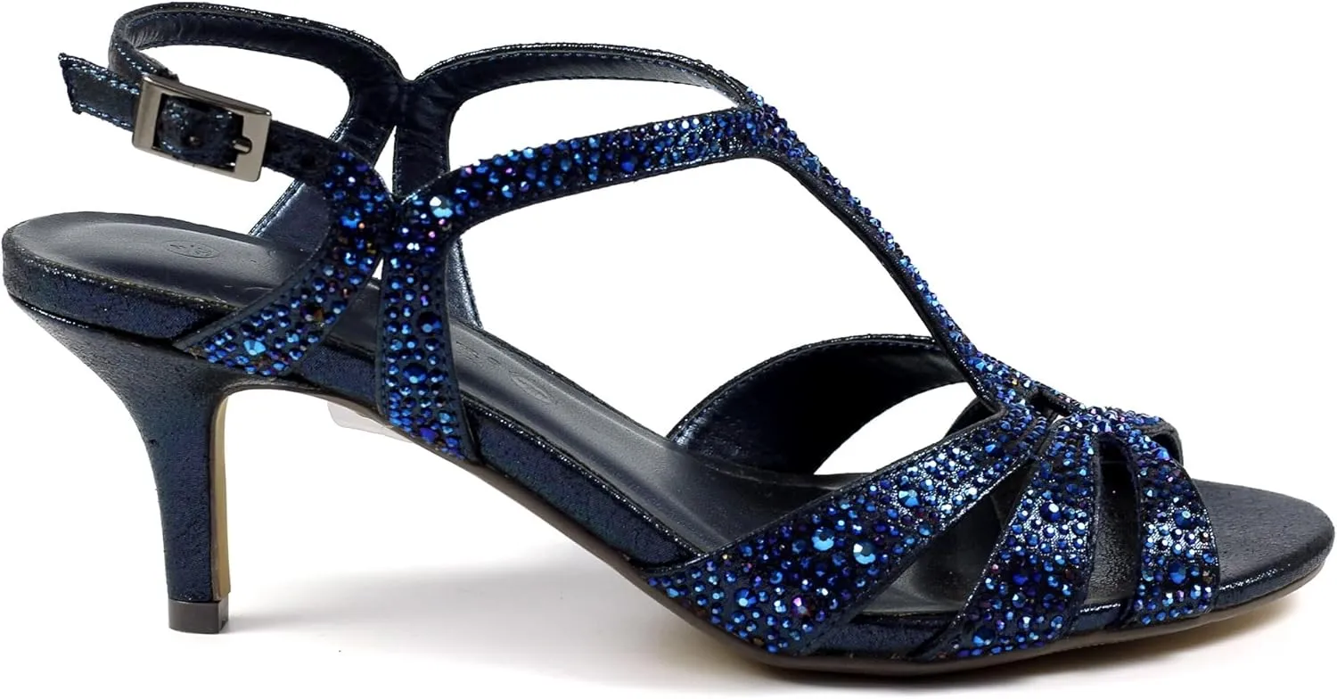 Womens/Ladies Francie Wide Sandals (7) (Navy)