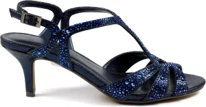 Womens/Ladies Francie Wide Sandals (7) (Navy)
