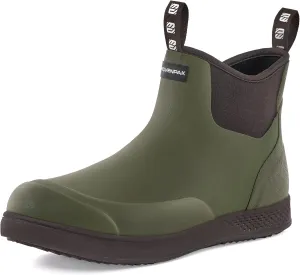 WOVENPAK Deck Boots for Men, Rain Boots Men, Waterproof Fishing Boots, Mens Deck Boots, Anti-slip Rubber Work Ankle Rain Boots Shoes for Outdoor Fishing, Boating, Size 6-13