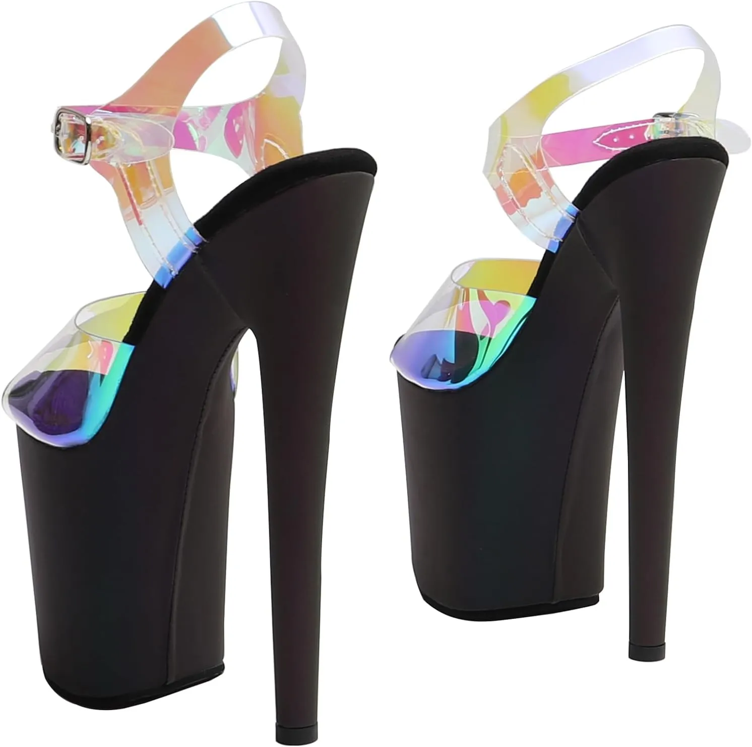 WUXIN H&P Women's 8 Inch Exotic High Heel Sandal Platform Stiletto Pole Dance Shoes