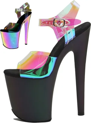 WUXIN H&P Women's 8 Inch Exotic High Heel Sandal Platform Stiletto Pole Dance Shoes