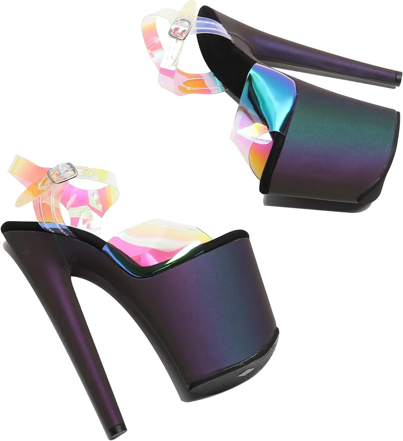 WUXIN H&P Women's 8 Inch Exotic High Heel Sandal Platform Stiletto Pole Dance Shoes