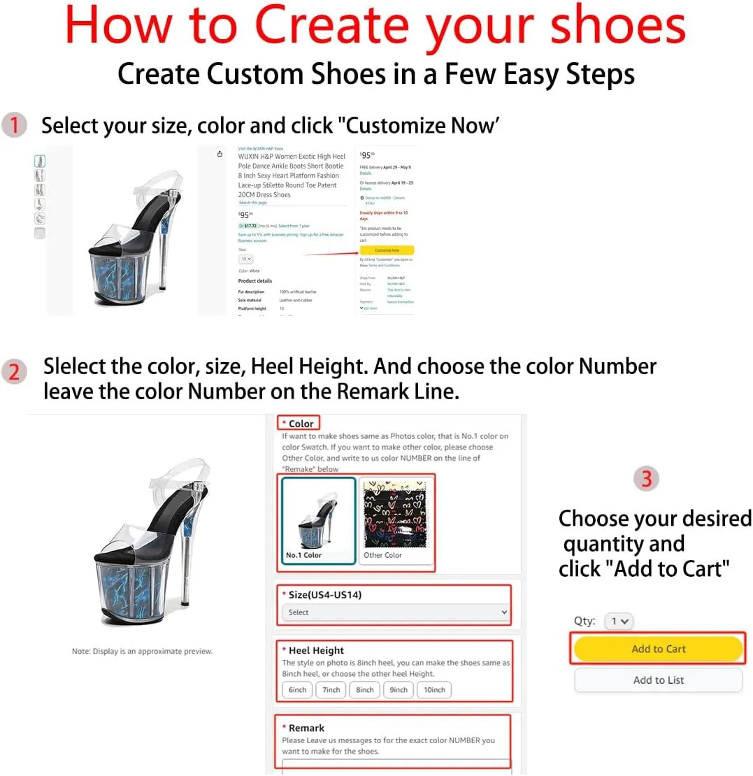 WUXIN H&P Women's Clear Exotic Pole Dance Ankle-Strap Sandal 8 Inch Mirror Round Toe Fashion Model Sexy Stiletto Custom Platform Dress shoes High Heel