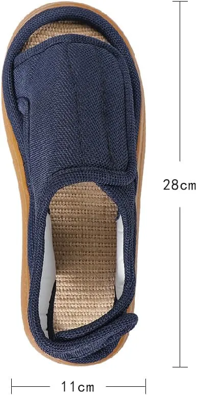 XGOPTS Diabetic Sandals for Men Wide Width Adjustable Summer Edema Swollen Slippers Soft Open Toe Surgical Shoes Anti-skid Breathable Orthopedic Footwear Elderly Sandals