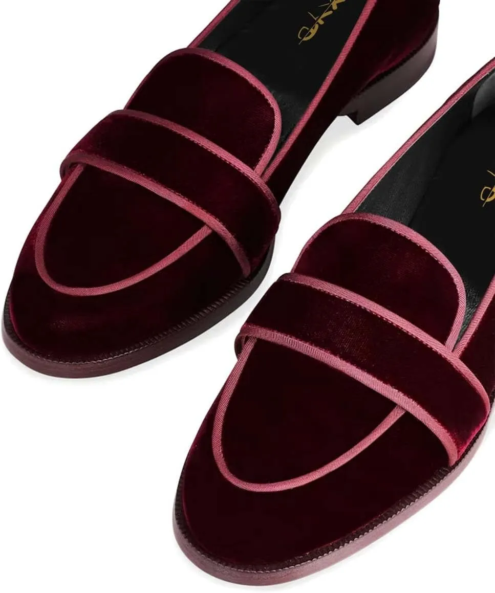 XYD Women's Closed Almond Toe Slip On Moccasins Low Heel Flats Comfy Formal Casual Office Work Dress Loafers Shoes