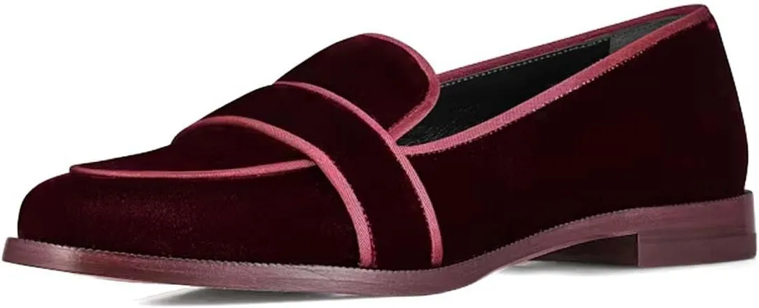 XYD Women's Closed Almond Toe Slip On Moccasins Low Heel Flats Comfy Formal Casual Office Work Dress Loafers Shoes