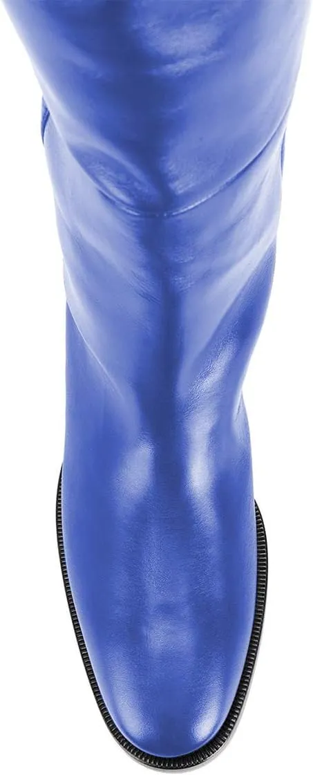 YDN Women Winter Over The Knee Boots Round Toe Flat Heel Riding Boots Pull On Warm Outfit Shoes Size 4-15 US