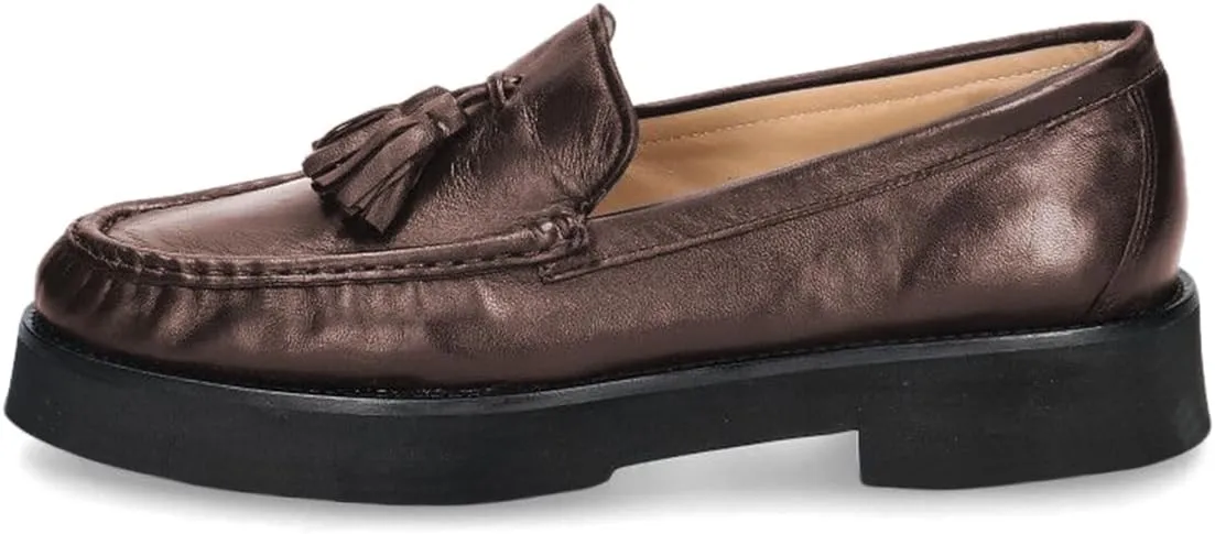 YDN Women's Classic Closed Toe Low Heels Loafers Pumps Tassels Slip On Moccasin Shoes Office Working Outfit Size 4-16 US