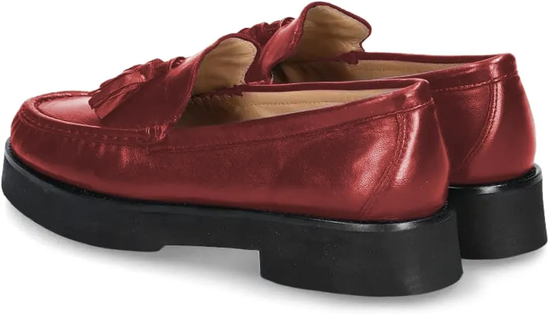 YDN Women's Classic Closed Toe Low Heels Loafers Pumps Tassels Slip On Moccasin Shoes Office Working Outfit Size 4-16 US
