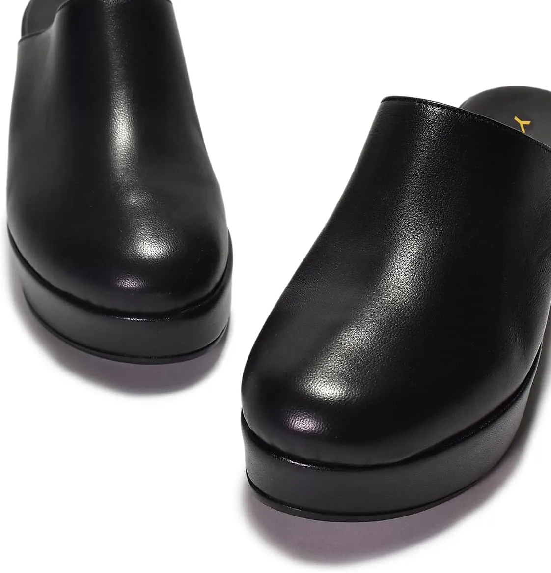 YDN Women's Cute Round Toe Platform Heeled Mules Mid Wedge Heels Slippers Comfort Slip On Sandals Indoor and Outdoor Slide Shoes Size 4-16 US
