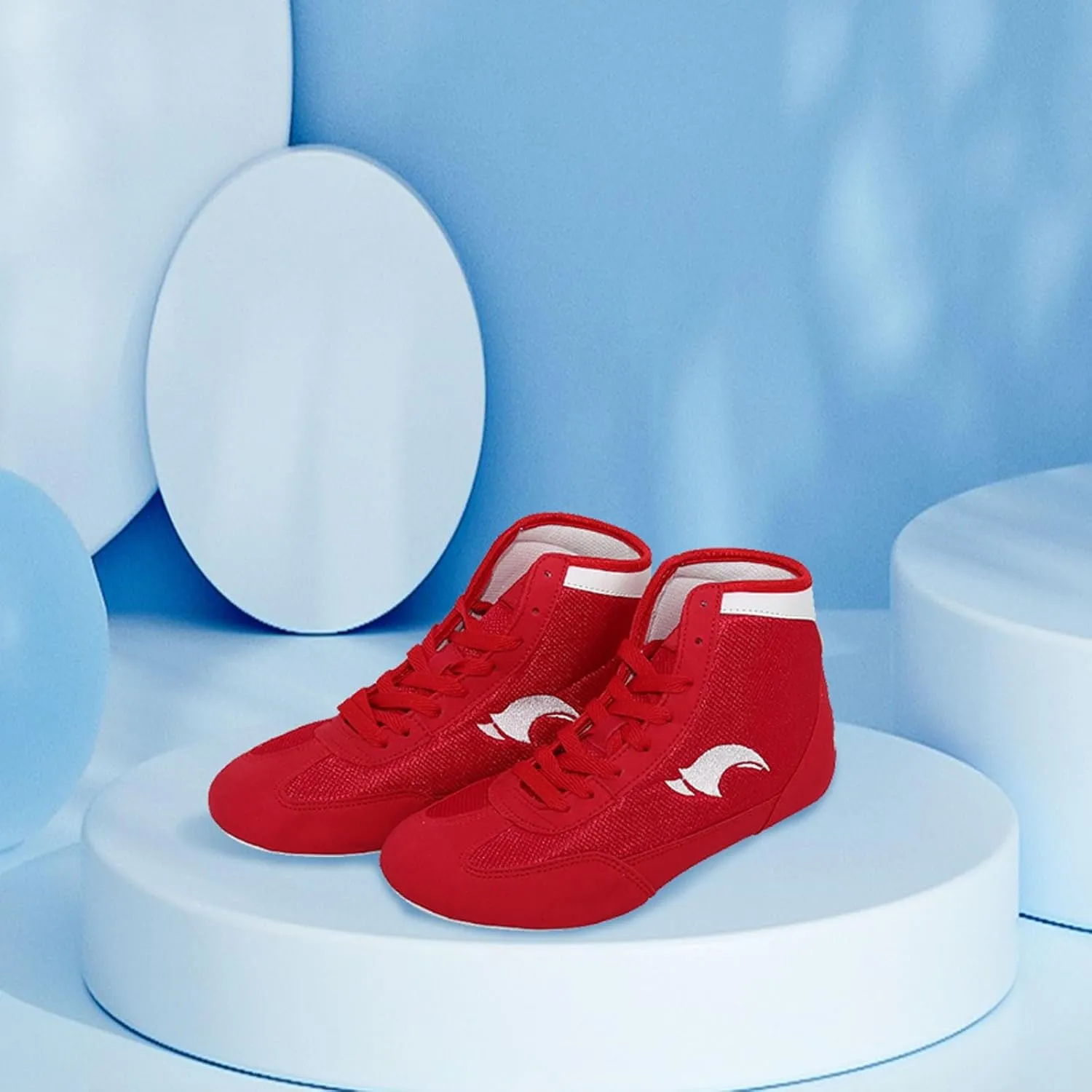 Youth Wrestling Shoes Kids Boys Girls Boxing Shoes Fitness Sneakers High Top Men Wrestling Training Shoes Adults