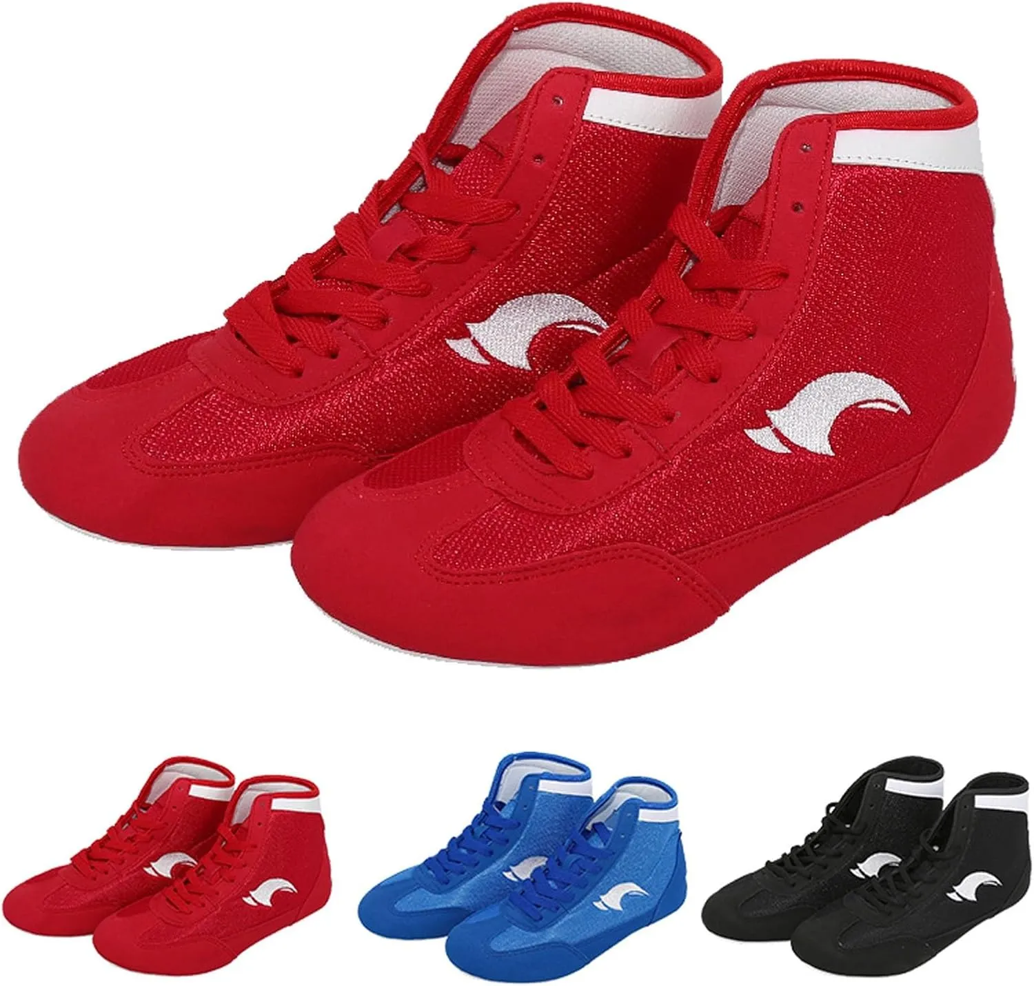 Youth Wrestling Shoes Kids Boys Girls Boxing Shoes Fitness Sneakers High Top Men Wrestling Training Shoes Adults