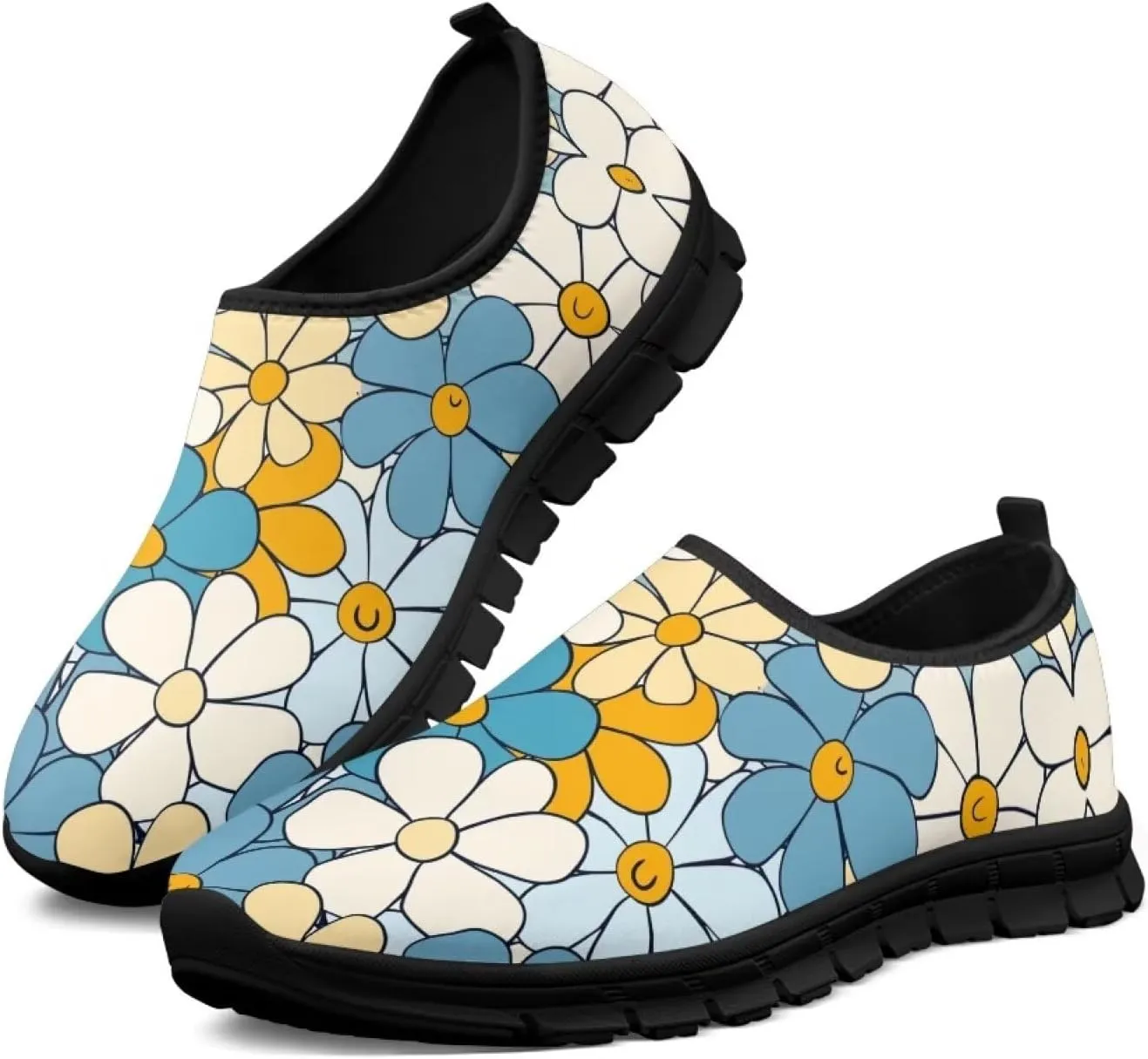Ystardream Comfortable Shoes for Women Dressy Low Heel Slip On Sneakers
