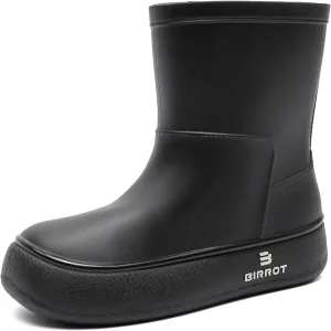 YUHITYGZGS Rain Boots for Women, Lightweight Waterproof Rubber Boots, Anti-Slip Chelsea Womens Rain Boots, Stylish Mid Heel Ankle Garden Booties with Comfy Insoles for Outdoor