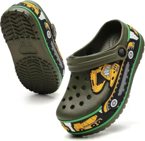 YUKTOPA Girls Boys Clogs Shoes Cartoon Slides Sandals Little Kid's Slip-on Garden Shoes Lightweight Beach Pool Shower Slippers