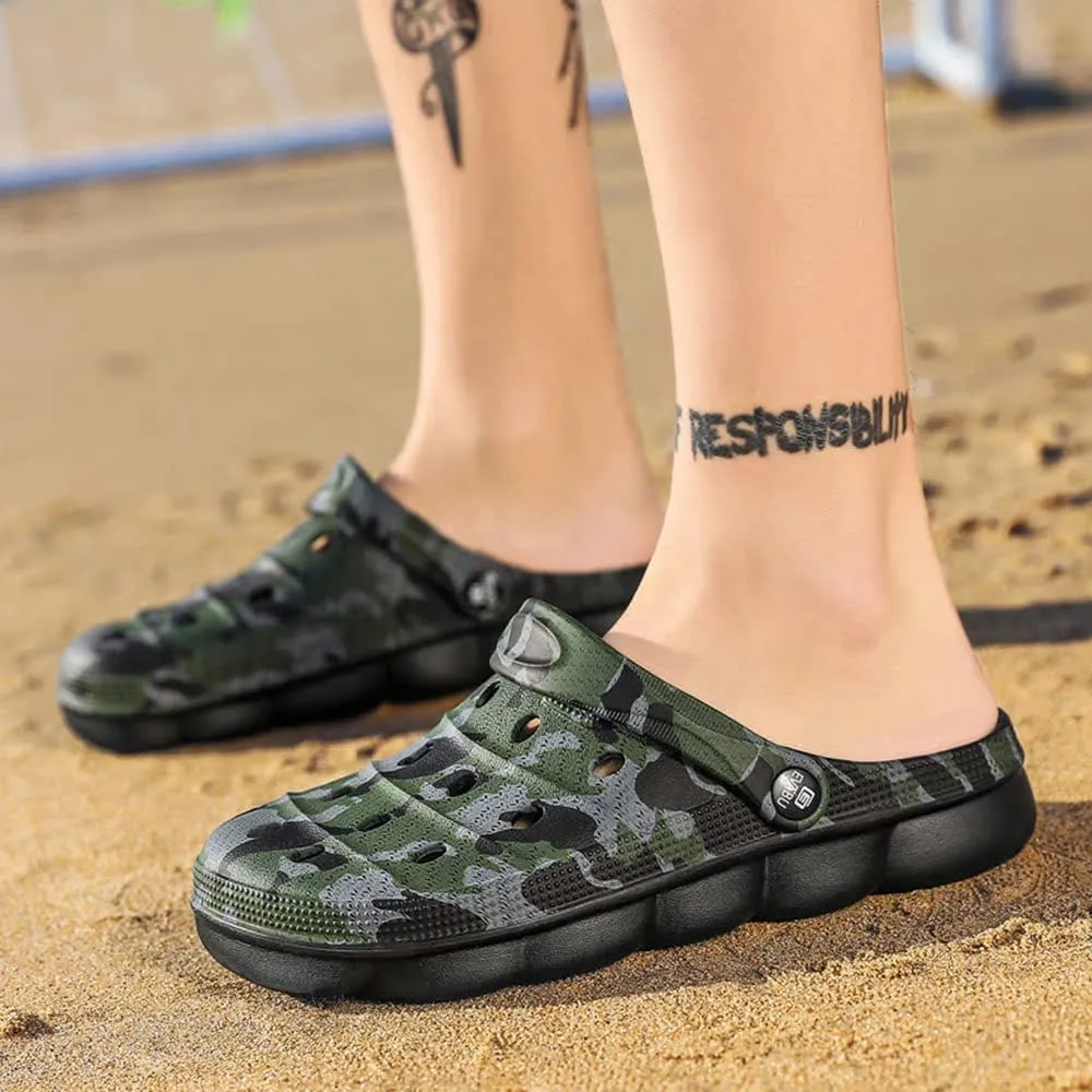 YUKTOPA Mens Garden Clogs Mules Anti-Slip Water Shoes Breathable Sandals Outdoor Beach Shower Slippers
