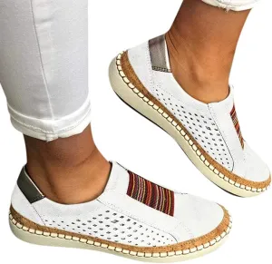 ZBYY Women's Fashion Slip-On Sneaker Breathable Casual Flat Loafers Flats Rubber Sole Canvas Shoes Summer Beach Shoes