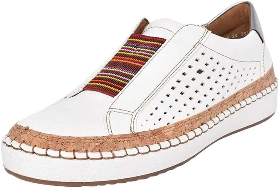 ZBYY Women's Fashion Slip-On Sneaker Breathable Casual Flat Loafers Flats Rubber Sole Canvas Shoes Summer Beach Shoes