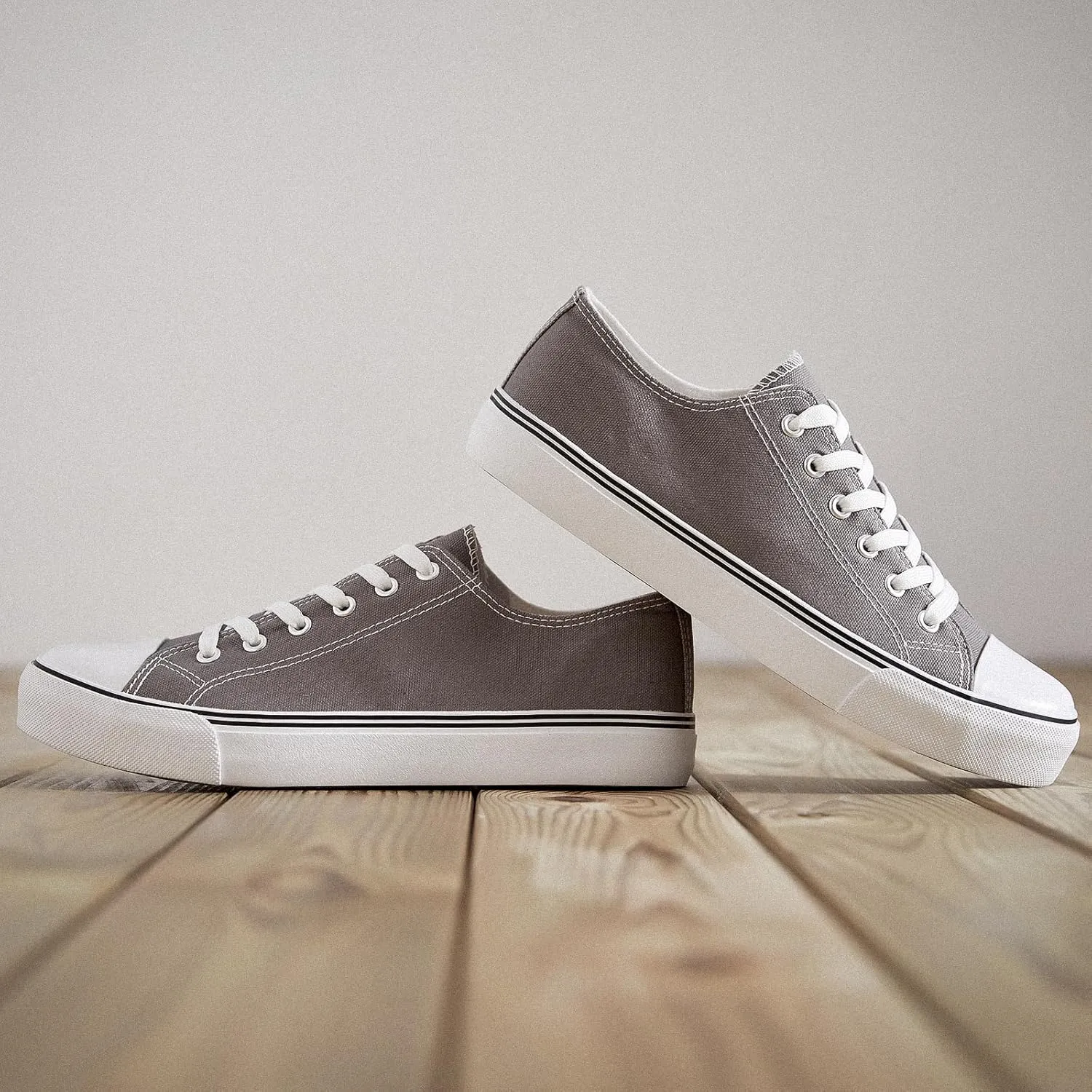 ZGR Mens Classic Casual Shoes,Lace-up Fashion Sneakers,Low Top Canvas Sneakers for Men
