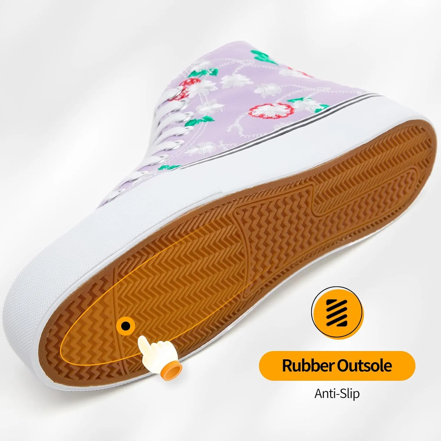 ZGR Womens High Top Canvas Sneakers,Lace-up Canvas Shoes,Casual Tennis Walking Shoes