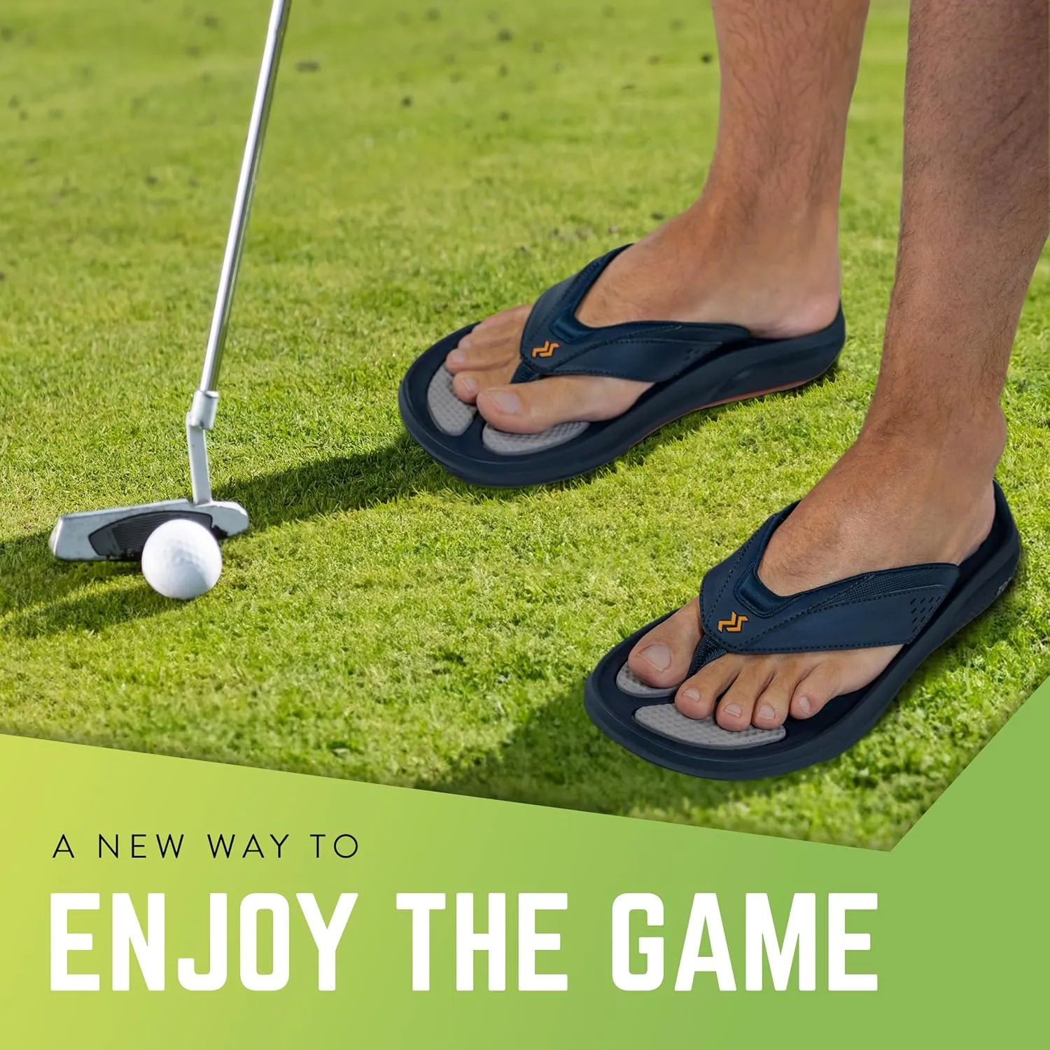 ZORIZ Zoomy Golf Sandals - Unisex Golf Flip Flops With Removable Tornado Golf Cleats - Mens and Womens Sandals for Walking, Beach, or Sports